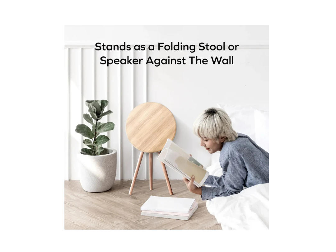 Momax Cymbal Foldable Smart Table | Wireless Charger + Speaker | Qatar Momax Cymbal Foldable Smart Table | Wireless Charger + Speaker | Qatar